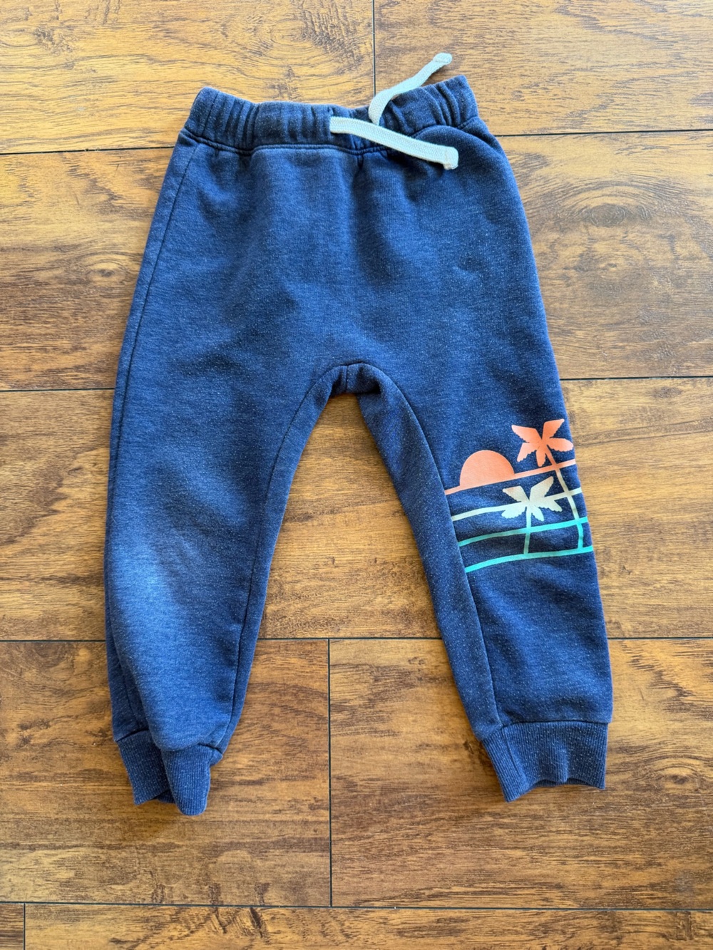 Old Navy Navy Sweatpants with Sunset Palm Print